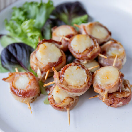 Bacon wrapped Canadian scallops