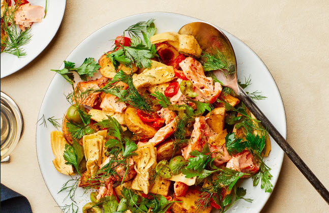 Atlantic salmon salad